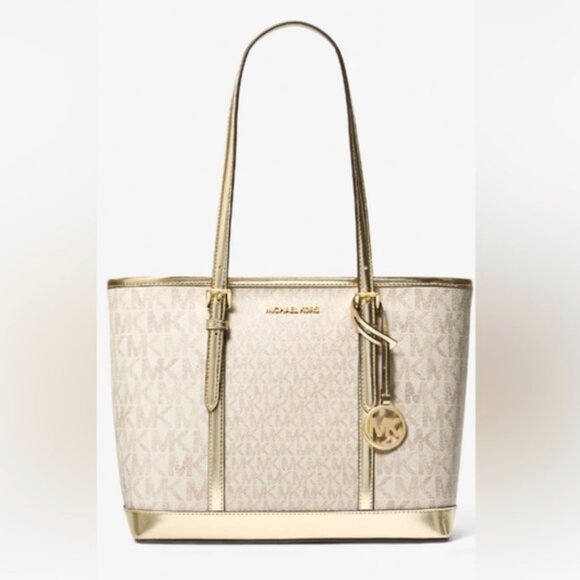 Michael Kors Handbags - MICHAEL KORS JET SET LOGO SMALL TOTE BAG BRAND NEW